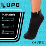 Imagem de Kit 6 Pares Meias Lupo Original Algodão Masculina Feminina Cano Curto Baixo Soquete Atacado 3225