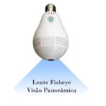 Imagem de Camera Ip Segurança Lampada Vr 360 Panoramica Espia Wifi V380