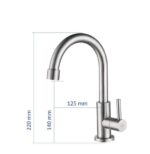 Imagem de Torneira Banheiro/Lavabo Inox Gir Mesa Curta NOX04 Doan