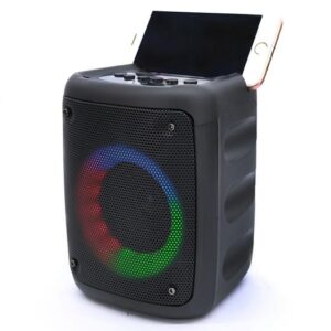 Imagem de Caixa De Som Portátil 10w Bluetooth Luz De Led Potente Entrada Microfone Usb Pendrive Rádio FM