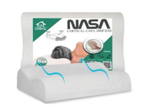 Imagem de Travesseiro Nasa Cervical Ortopédico Capa 200 Fios Repelente a Líquido - Lar Conforto