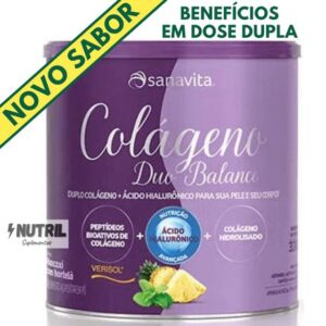 Imagem de Colágeno Duo Balance Sanavita (Hidrolisado + Verisol e Ácido Hialurônico) - Pele e corpo