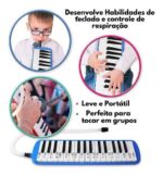 Imagem de Escaleta Melodica Strinberg Preta 32 Teclas Instrumento de Sopro