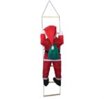 Imagem de Papai Noel Subindo Escada Boneco Extra Grande 70cm escada 110cm