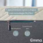 Imagem de Colchão Casal Emma Premium Hybrid  Molas Ensacadas AirFlex e 10 anos de garantia - 138X188cm