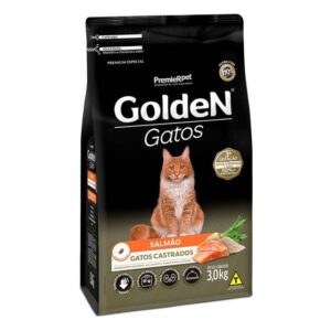 Imagem de Ração Golden Para Gatos Adultos Castrados Sabor Salmão