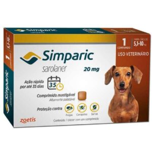 Imagem de Antipulga Simparic para Cães de 5,1 a 10Kg - 20mg - Zoetis