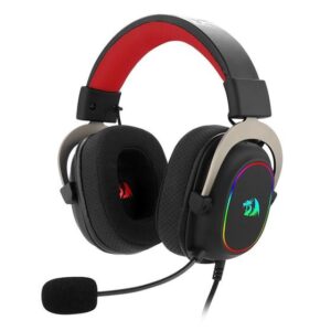 Imagem de Headset Gamer Redragon Zeus X, Chroma Mk.II, RGB, Surround 7.1, USB, Drivers 53MM, Preto/Vermelho - H510-RGB