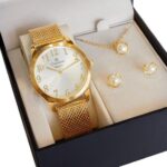 Imagem de Relógio Feminino Champion Analógico Dourado Pulseira Mesh CN26019B