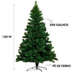 Imagem de Arvore de Natal Pinheiro 1.80 Decoraçao 540 Galhos Natalino Enfeite Comemoraçao