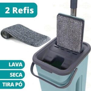 Imagem de Flat Mop Vertical Lava E Seca Multiuso Com Balde 2 Refil