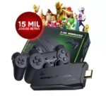 Imagem de Video Game Retrô 15 mil Jogos Console 4k 2 Controles Stick Portatil - Brasmidia