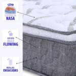 Imagem de Cama Box Queen Colchão Smart Spring Mola Ensacada e Pillow Top de Espuma Viscoelástico 158x198x61cm - BF Colchões