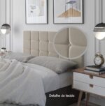 Imagem de Cabeceira de Cama Estofada Cama de Casal Bia Requinte Luxo Wood Calipha Intense Classic 1,40 Cores