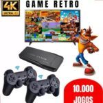 Imagem de Stick 10mil Retro 2 Controles Sem Fio Console Portatil Jogos Retro Antigo - Original