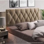 Imagem de Cabeceira Estofada de Cama Box Casal 140 x 55 cm Paris Bege