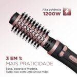 Imagem de Escova Rotativa Mondial Black Rose 3 em 1 Bivolt