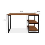 Imagem de Mesa Escrivaninha para Notebook Office Star 120cm com 2 Prateleiras KLM