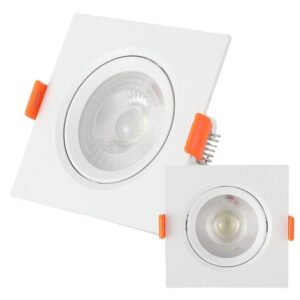 Imagem de 10 Spot Quadrado Led Direcionável Embutir-6500k branco frio