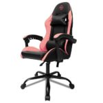 Imagem de Cadeira Gamer TGT Heron Reclinável e Giratória, Preta e Rosa, TGT-HR-BPK01