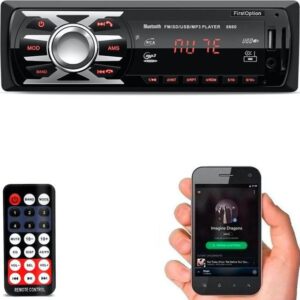 Imagem de Som Automotivo First Option MP3 player 1din Para Carro Rádio Aparelho Bluetooth Usb Sd Fm