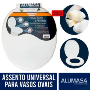 Imagem de Tampa Vaso Sanitario Almofadado Acento Sanitario Alumasa Branco