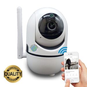 Imagem de Mini Camera Robô Ip Wifi Hd Babá Pet Onvif Sensor Movimento Automatico