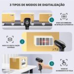 Imagem de Leitor de Código de Barras com Fio 1D, 2D, Qr Code Portátil USB Inclui Suporte