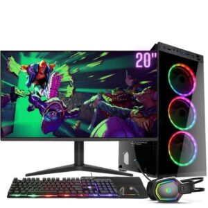 Imagem de Computador Gamer Completo RGB Intel Core i5 8GB HD 500GB Kit Gamer com Headset Monitor 20" Windows 10 3green Premium