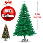 Imagem de Arvore de Natal 2,10 Metros 500 Galhos Pinheiro Verde