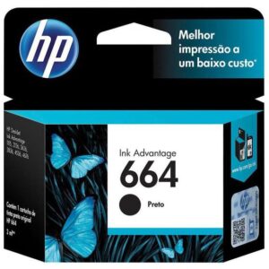 Imagem de Cartucho HP 664 preto Original (F6V29AB) Para HP Deskjet 2136, 2676, 3776, 5076, 5276