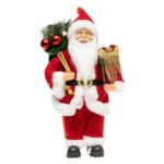 Imagem de Papai Noel Enfeite Natal Decoracao Natalina Presentes 30cm Vermelho Premium Luxo