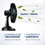 Imagem de Ventilador de Mesa Mondial Super Power VSP-40-AP, 127V, Preto/Azul Petróleo - 4412-01