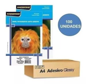 Imagem de Papel Fotográfico Adesivo A4 Glossy 130g 100 Fls Masterprint