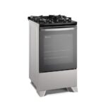 Imagem de Fogão 4 bocas Electrolux Prata Efficient com Mesa de Vidro, PerfectCook e VaporBake (FE4GS)